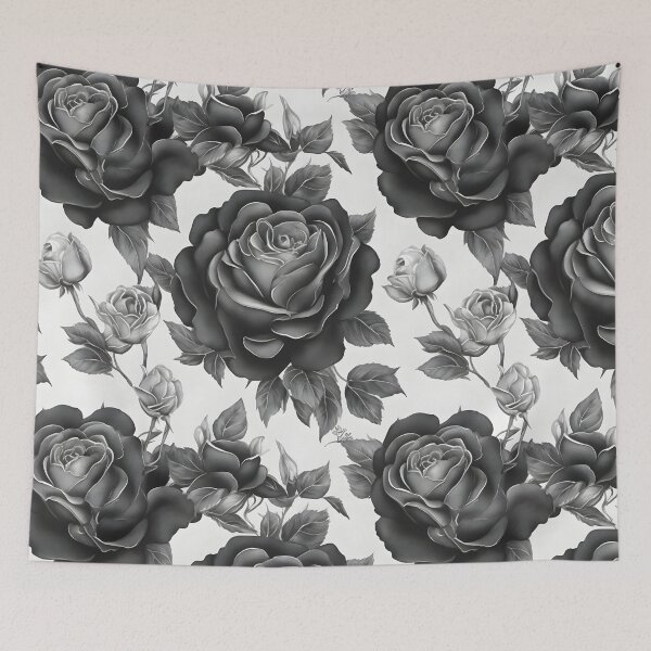 Item preview, Cheerful Watercolor Black Roses Flowers Floral Patterns designed and sold by Wonder Of Light.