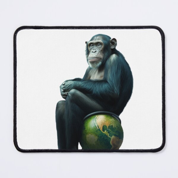Item preview, Monkey sits on a globe designed and sold by No-No-Name.