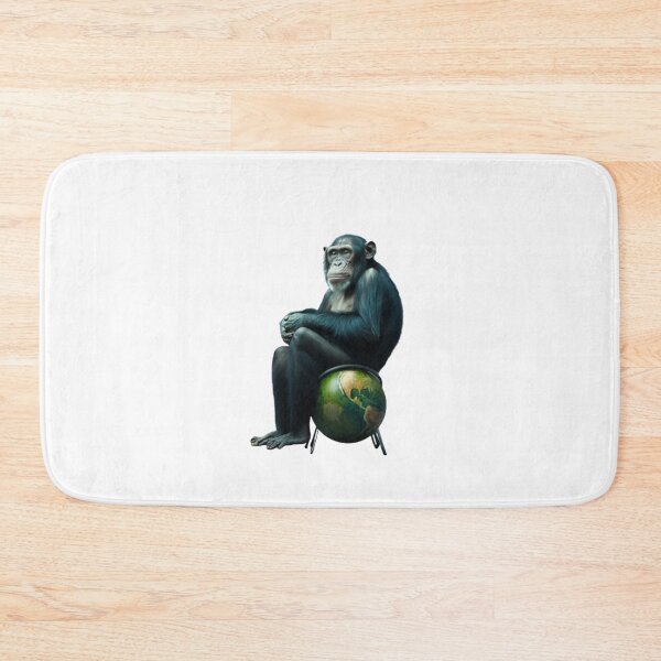 Item preview, Monkey sits on a globe designed and sold by No-No-Name.