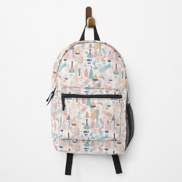 Item preview, Abstract minimalism pattern featuring stylized objects and geometric shapes in soothing pastel colors designed and sold by AntielARt.