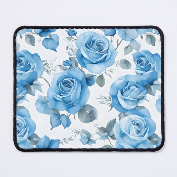 Item preview, Cheerful Watercolor Blue Roses Flowers Floral Patterns designed and sold by Wonder Of Light.