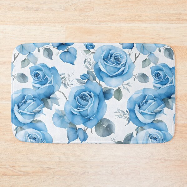 Item preview, Cheerful Watercolor Blue Roses Flowers Floral Patterns designed and sold by Wonder Of Light.