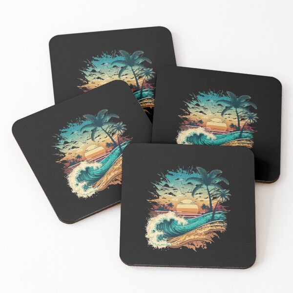 Item preview, Tropical beach with palm trees designed and sold by MagicWardrobe.