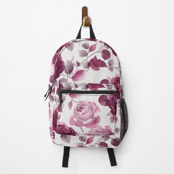 Item preview, Cheerful Watercolor Burgundy Roses Flowers Floral Patterns designed and sold by Wonder Of Light.