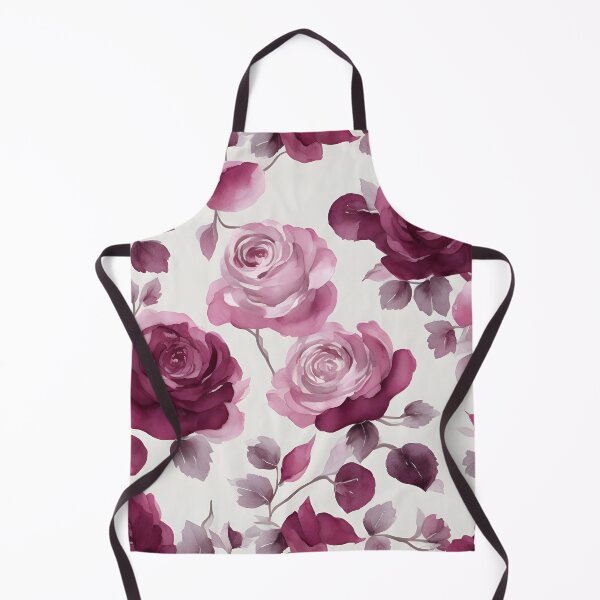Item preview, Cheerful Watercolor Burgundy Roses Flowers Floral Patterns designed and sold by Wonder Of Light.