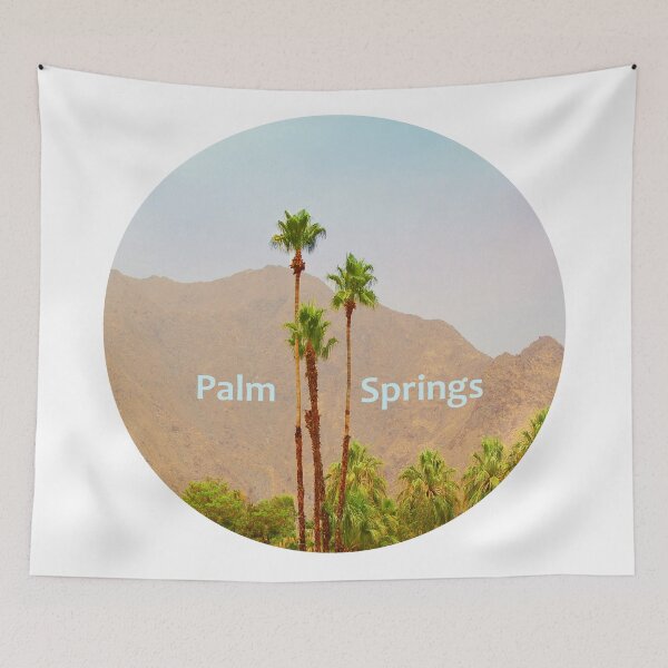 Item preview, Palm Springs Desert Mountains and Palm Trees Landscape, California designed and sold by Star58.