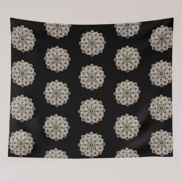 Item preview, Gold and Black Painted Mandala - Black Background designed and sold by Louise-Mae.