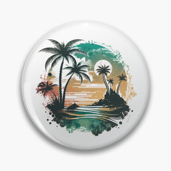 Item preview, Tropical beach with palm trees designed and sold by MagicWardrobe.