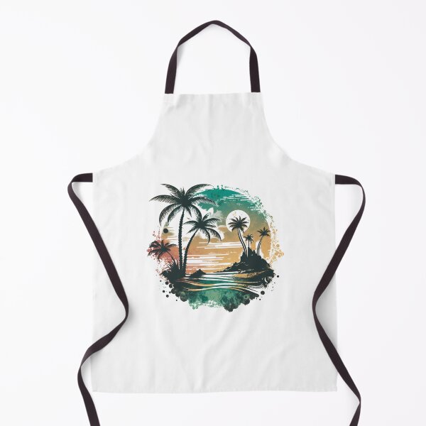 Item preview, Tropical beach with palm trees designed and sold by MagicWardrobe.