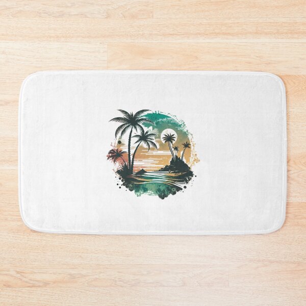 Item preview, Tropical beach with palm trees designed and sold by MagicWardrobe.