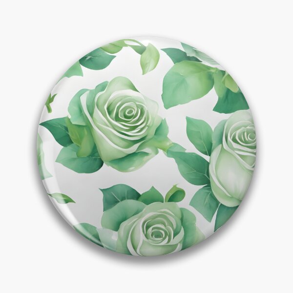 Item preview, Cheerful Watercolor Green Roses Flowers Floral Patterns designed and sold by Wonder Of Light.