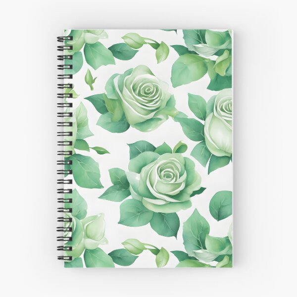 Item preview, Cheerful Watercolor Green Roses Flowers Floral Patterns designed and sold by Wonder Of Light.