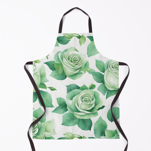 Item preview, Cheerful Watercolor Green Roses Flowers Floral Patterns designed and sold by Wonder Of Light.