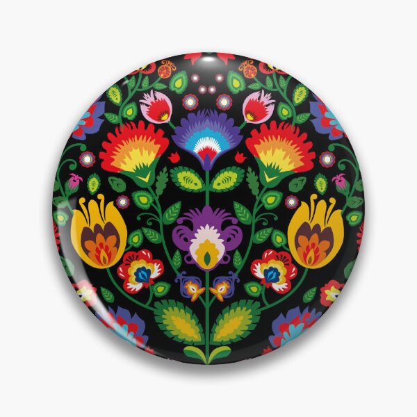 Item preview, Wycinanki Folklor colorful pattern - black designed and sold by FK-UK.
