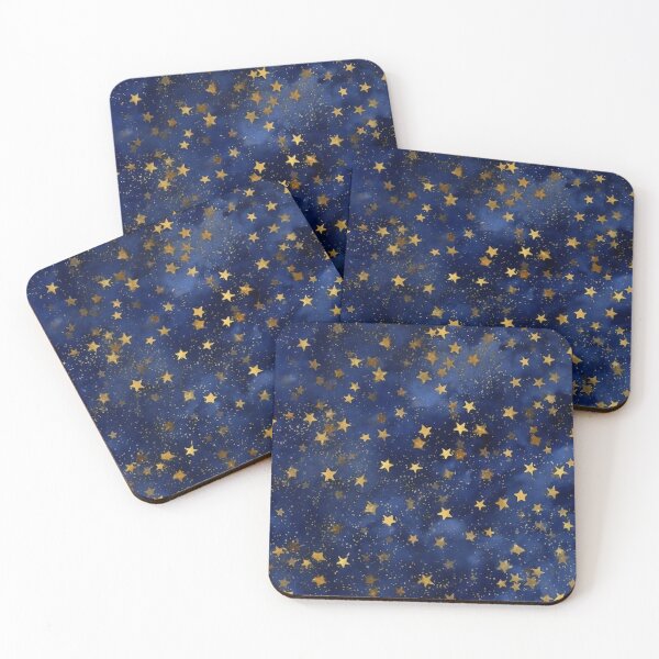 Item preview, night numerous tiny golden glitter eadible stars designed and sold by Momartsimo.