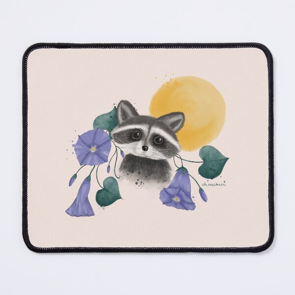 Item preview, Raccoon and Morning glory designed and sold by ohmimii.