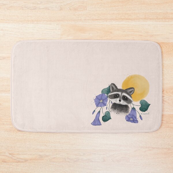 Item preview, Raccoon and Morning glory designed and sold by ohmimii.