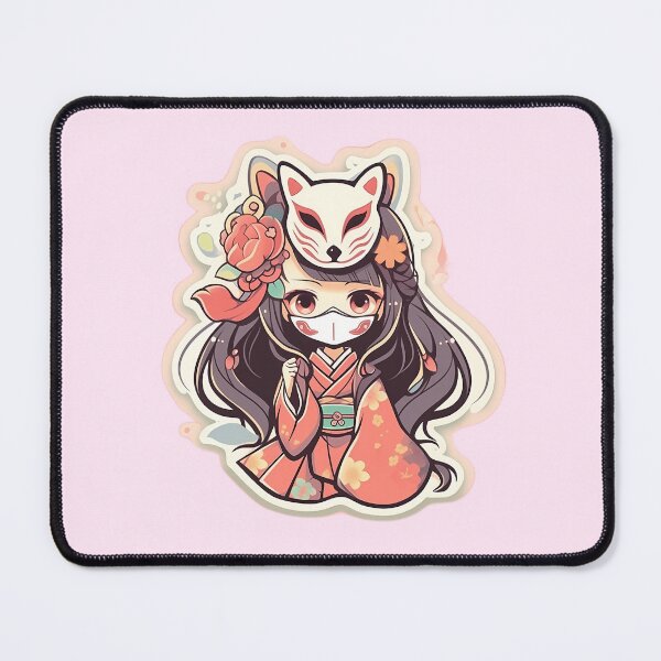 Item preview, Kawaii Kitsune Girl Sticker designed and sold by damnitmikki.
