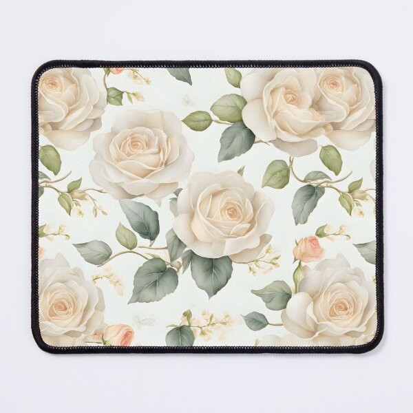 Item preview, Cheerful Watercolor  Ivory Roses Flowers Floral Patterns designed and sold by Wonder Of Light.