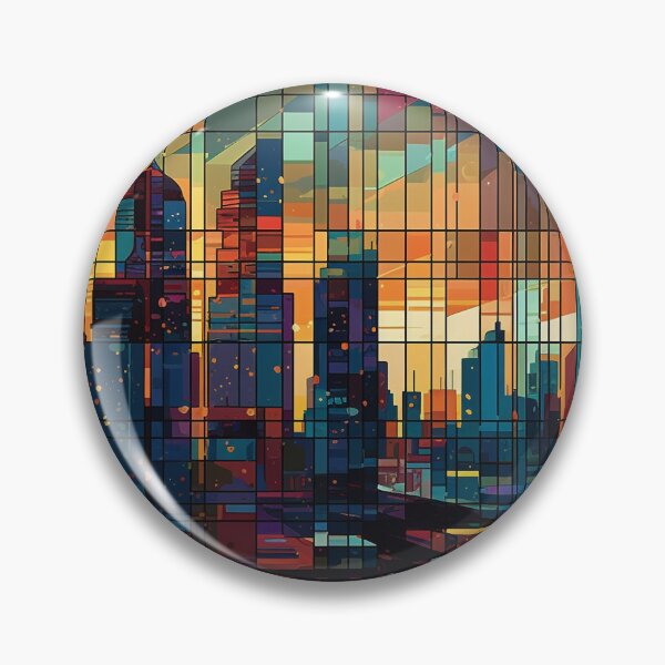 Item preview, Geometric Cityscape designed and sold by AnimeGearHub.