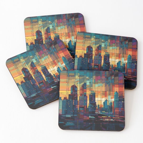 Item preview, Geometric Cityscape designed and sold by AnimeGearHub.