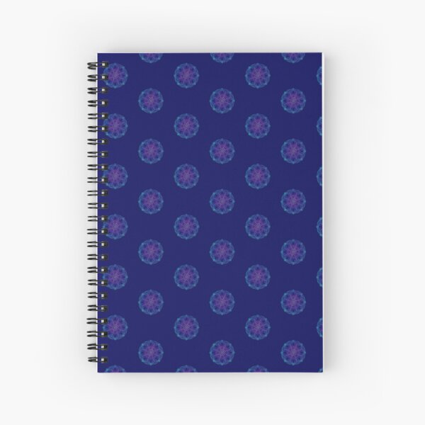 Blue hand-drawn mandala Spiral Notebook