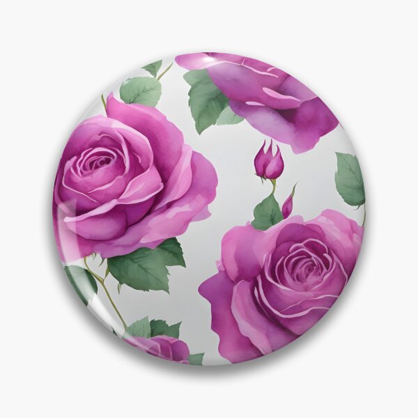 Item preview, Cheerful Watercolor Magenta Roses Flowers Floral Patterns designed and sold by Wonder Of Light.