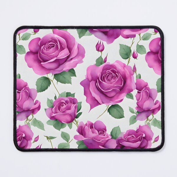 Item preview, Cheerful Watercolor Magenta Roses Flowers Floral Patterns designed and sold by Wonder Of Light.