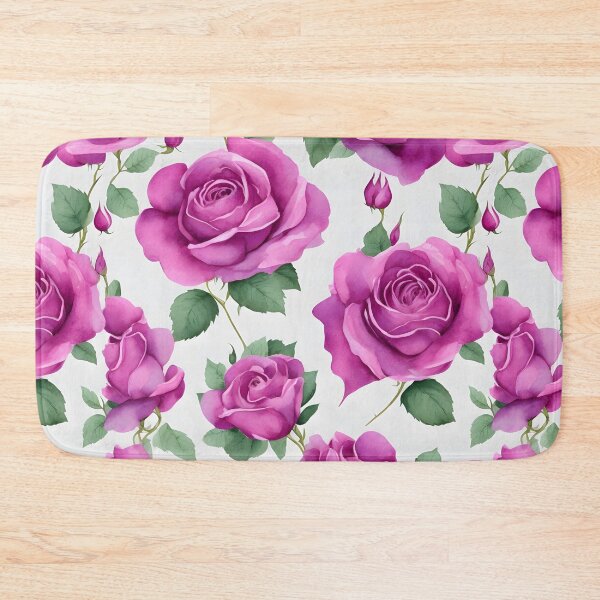 Item preview, Cheerful Watercolor Magenta Roses Flowers Floral Patterns designed and sold by Wonder Of Light.