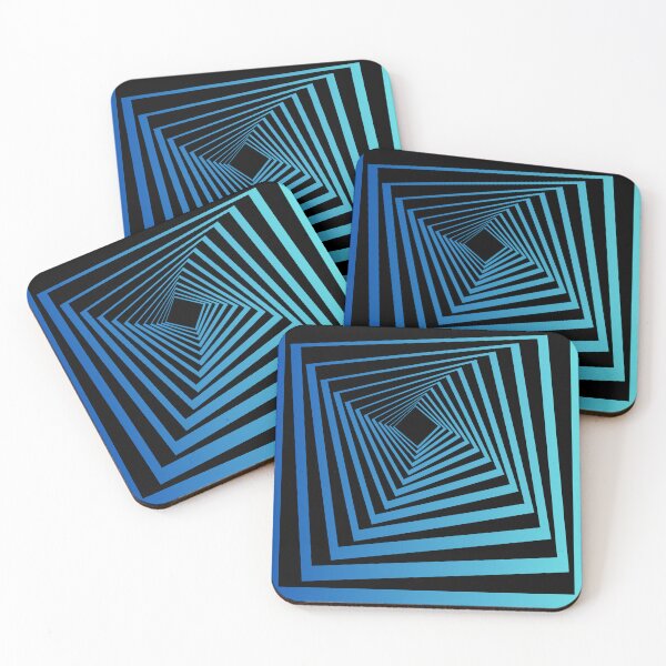 Item preview, Blue abstract pattern with black background  designed and sold by TeePassion.
