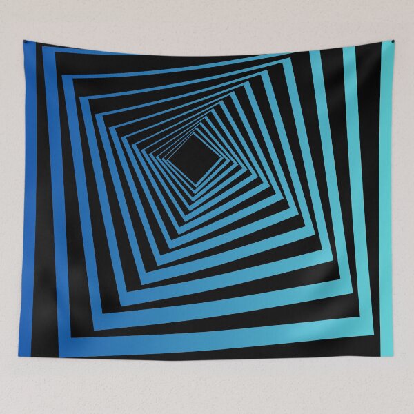 Item preview, Blue abstract pattern with black background  designed and sold by TeePassion.