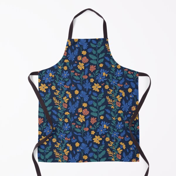 Item preview, Ai Generated Pattern of Wildflowers on Blue Background designed and sold by BluePlanetMerch.