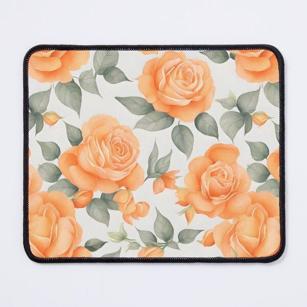 Item preview, Cheerful Watercolor Orange Roses Flowers Floral Patterns designed and sold by Wonder Of Light.