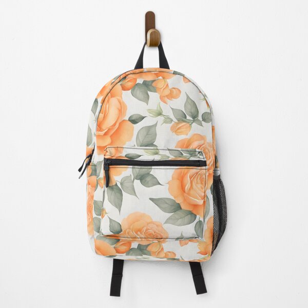 Item preview, Cheerful Watercolor Orange Roses Flowers Floral Patterns designed and sold by Wonder Of Light.