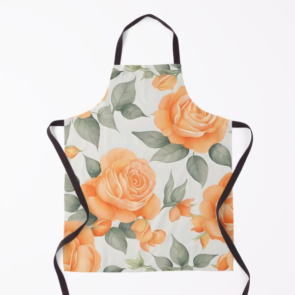 Item preview, Cheerful Watercolor Orange Roses Flowers Floral Patterns designed and sold by Wonder Of Light.
