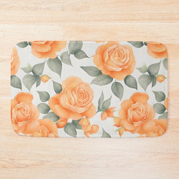 Item preview, Cheerful Watercolor Orange Roses Flowers Floral Patterns designed and sold by Wonder Of Light.