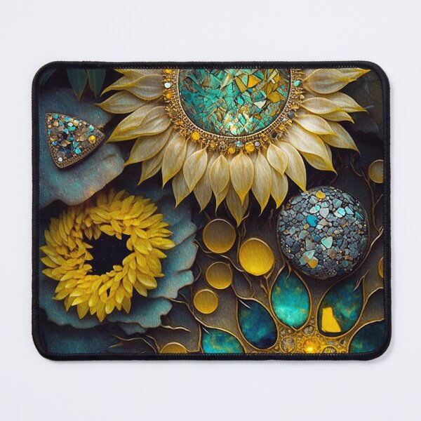Item preview, Glittery Sunflowers Gems,Yellow,Gold designed and sold by GemstoneandLeaf.