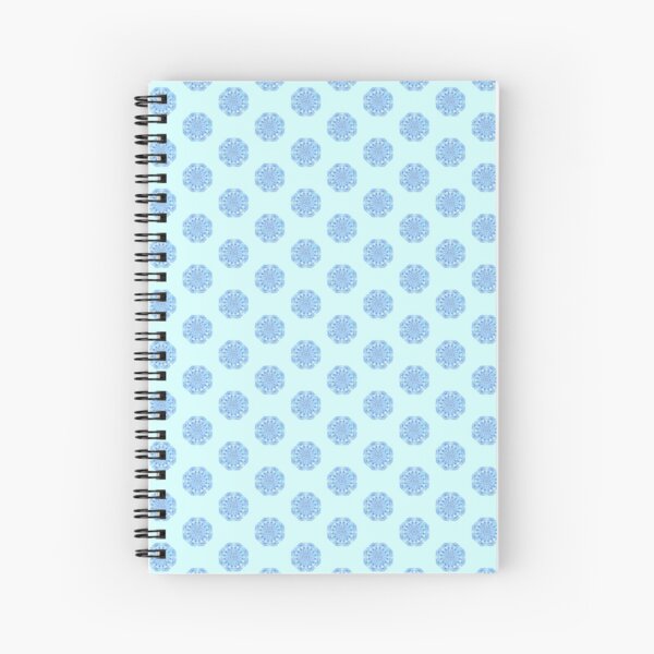 Light Blue Moroccan tile in watercolour Spiral Notebook