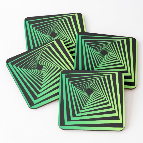 Item preview, Green abstract pattern with black background  designed and sold by TeePassion.