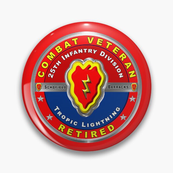 Item preview, 25th Infantry Division Retired Veteran designed and sold by SoldierAlways.