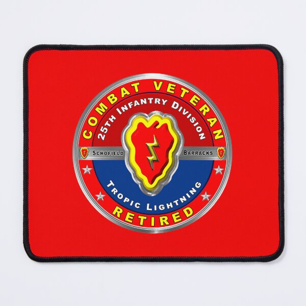 Item preview, 25th Infantry Division Retired Veteran designed and sold by SoldierAlways.