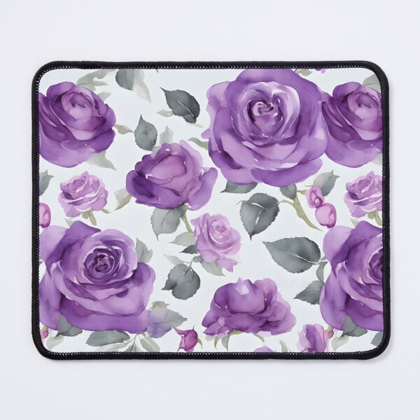 Item preview, Cheerful Watercolor Purple Roses Flowers Floral Patterns designed and sold by Wonder Of Light.