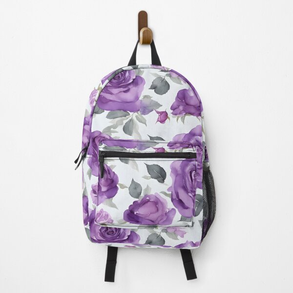 Item preview, Cheerful Watercolor Purple Roses Flowers Floral Patterns designed and sold by Wonder Of Light.