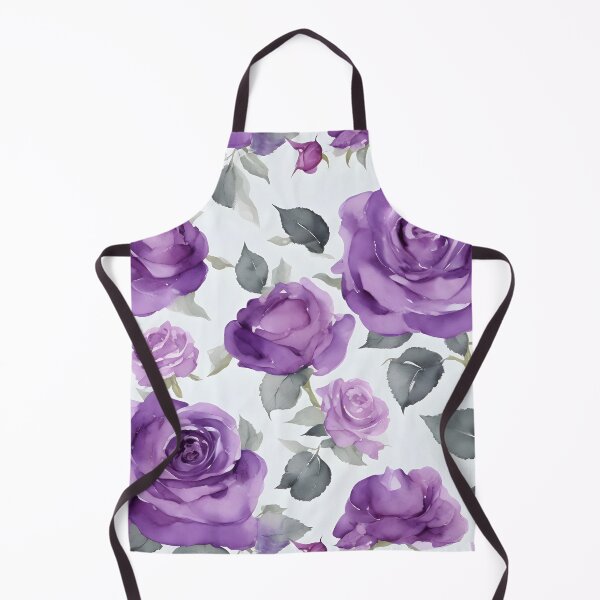 Item preview, Cheerful Watercolor Purple Roses Flowers Floral Patterns designed and sold by Wonder Of Light.