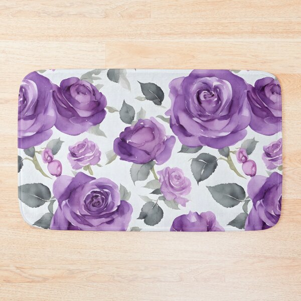 Item preview, Cheerful Watercolor Purple Roses Flowers Floral Patterns designed and sold by Wonder Of Light.