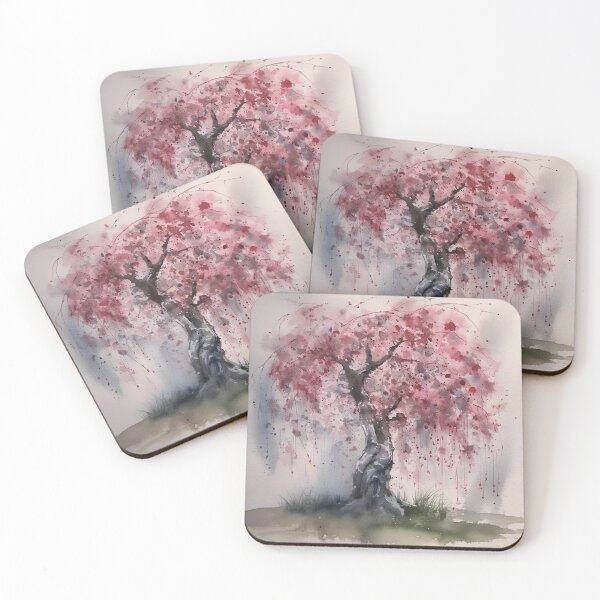 Item preview, Watercolor Wash Weeping Cherry Tree designed and sold by Matt's Artificial Nature.