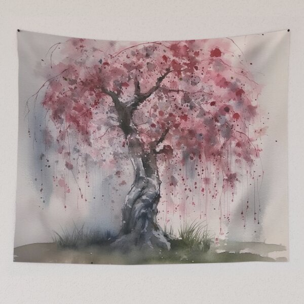 Item preview, Watercolor Wash Weeping Cherry Tree designed and sold by Matt's Artificial Nature.