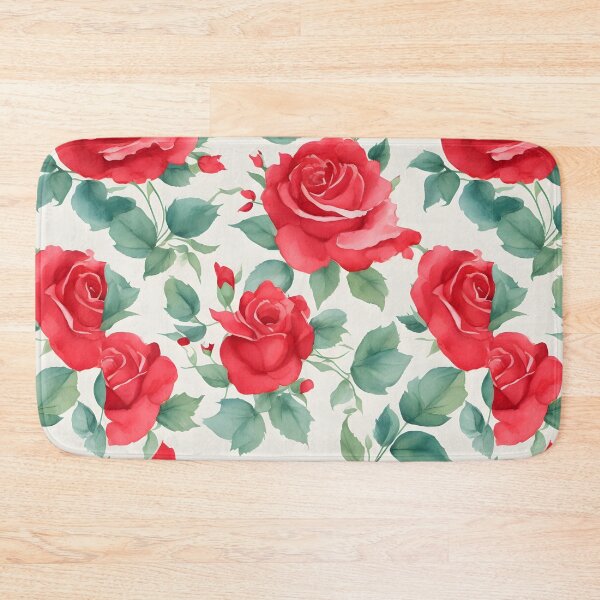Item preview, Cheerful Watercolor Red Roses Flowers Floral Patterns designed and sold by Wonder Of Light.