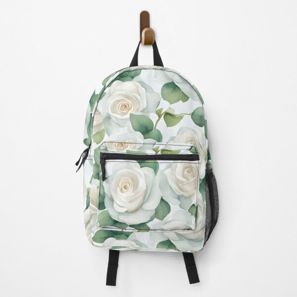 Item preview, Cheerful Watercolor White Roses Flowers Floral Patterns designed and sold by Wonder Of Light.