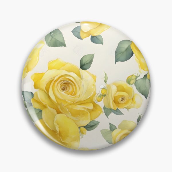 Item preview, Cheerful Watercolor Yellow Roses Flowers Floral Patterns designed and sold by Wonder Of Light.